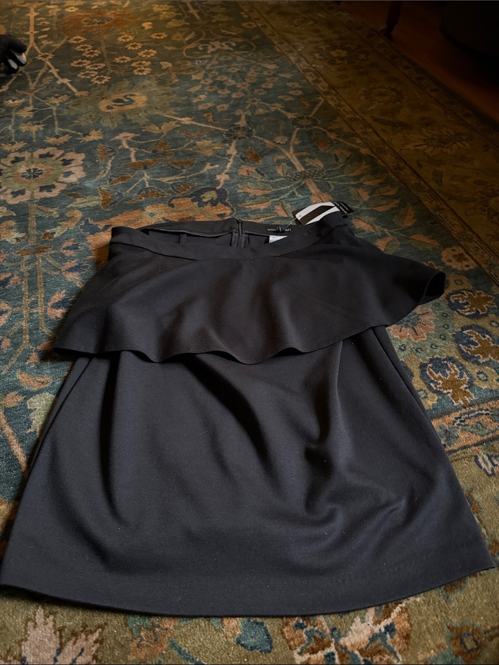 New Cynthia Rowley Black Peplum Mini Skirt